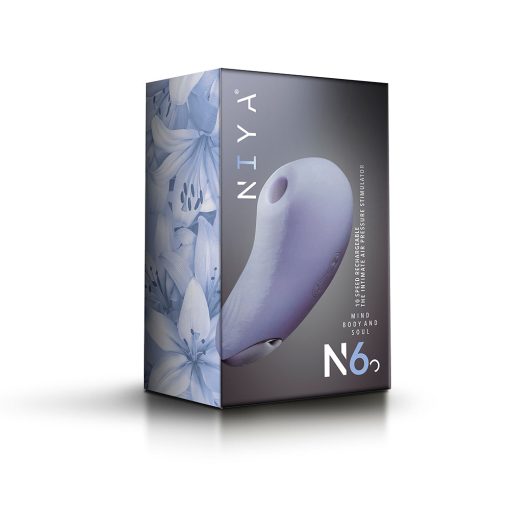 Niya 6 Intimate Air Pressure Stimulator Cornflower Rebranded Packaging