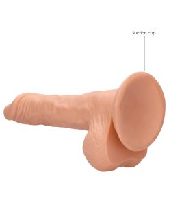 Realrock Skin 10 In. Dildo With Balls Beige