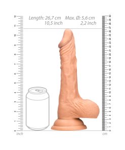 Realrock Skin 10 In. Dildo With Balls Beige