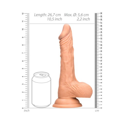 Realrock Skin 10 In. Dildo With Balls Beige - Image 9