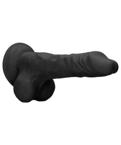 Realrock Skin 9 In. Dildo With Balls Black