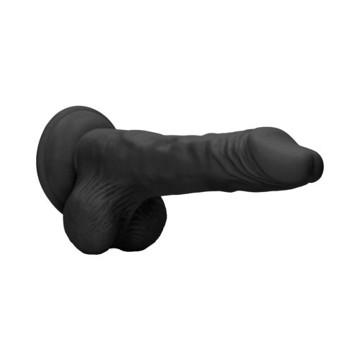 Realrock Skin 9 In. Dildo With Balls Black - Image 5