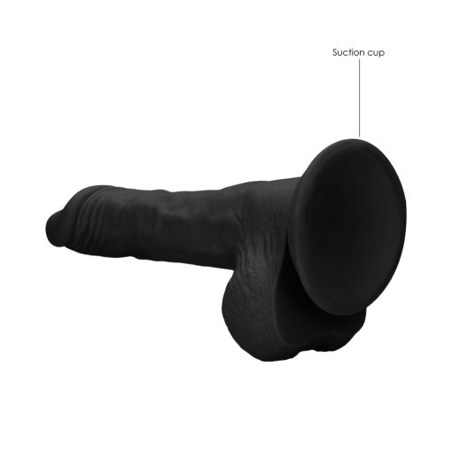 Realrock Skin 9 In. Dildo With Balls Black - Image 8