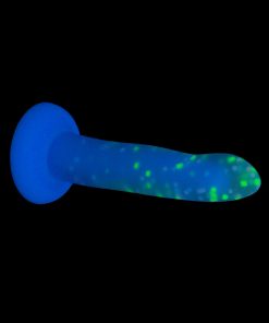 Addiction Rave 8 In. Bendable Glow-In-The-Dark Silicone Dildo Purple Confetti
