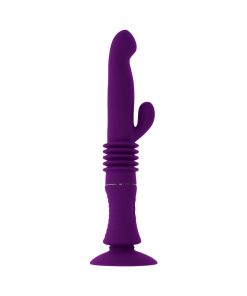 Playboy Hoppy Ending Rechargeable Silicone Thrusting Rabbit Vibrator Acai