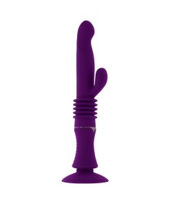 Playboy Hoppy Ending Rechargeable Silicone Thrusting Rabbit Vibrator Acai