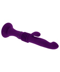Playboy Hoppy Ending Rechargeable Silicone Thrusting Rabbit Vibrator Acai