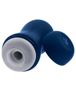 Playboy Gusto Rechargeable Sucking Vibrating Stroker Navy
