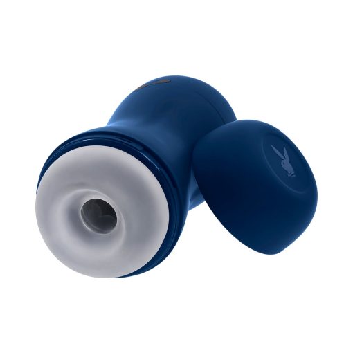 Playboy Gusto Rechargeable Sucking Vibrating Stroker Navy - Image 4