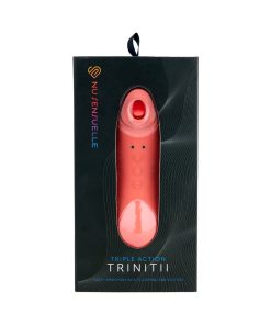 Nu Sensuelle Trinitii 3-In-1 Suction Tongue Vibe Coral