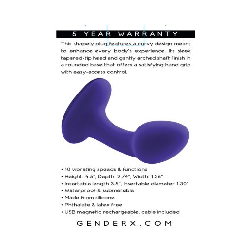 Gender X Anybody'S Plug Rechargeable Plug Silicone Purple - Image 8