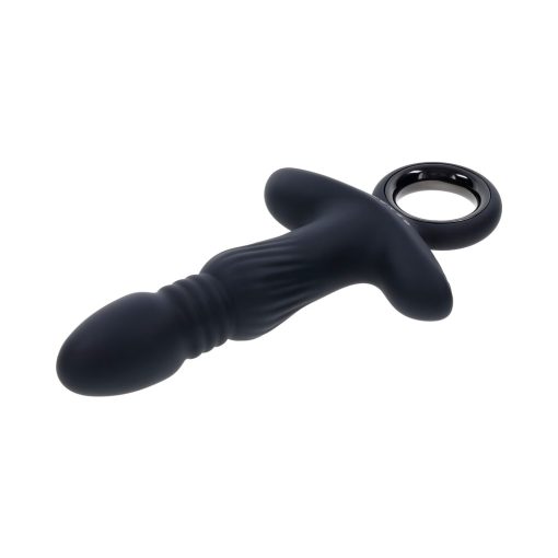 Gender X Slayer Rechargeable Ring Thruster Vibe Silicone Black - Image 8