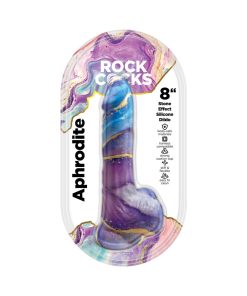 Rock Cocks Aphrodite Marble Silicone Dildo 8 In.