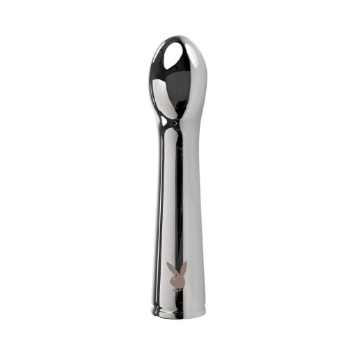 Playboy Swoon Rechargeable Vibrator Aluminum Platinum - Image 4