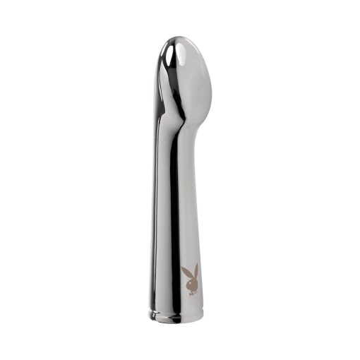 Playboy Swoon Rechargeable Vibrator Aluminum Platinum - Image 5