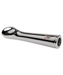 Playboy Swoon Rechargeable Vibrator Aluminum Platinum