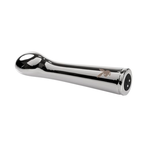 Playboy Swoon Rechargeable Vibrator Aluminum Platinum - Image 6