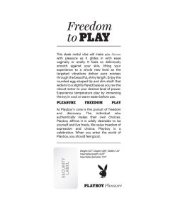 Playboy Swoon Rechargeable Vibrator Aluminum Platinum