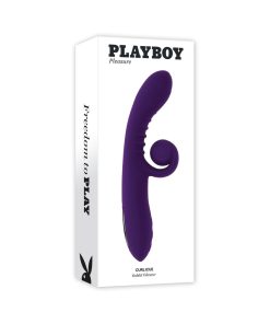 Playboy Curlicue Spiral Rabbit Vibrator – Dual Motor, Waterproof, Acai