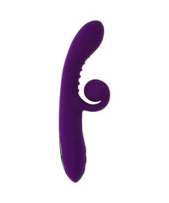 Playboy Curlicue Spiral Rabbit Vibrator – Dual Motor, Waterproof, Acai