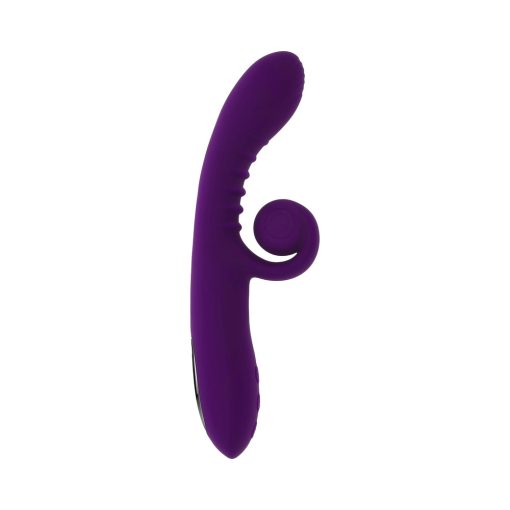 Playboy Curlicue Spiral Rabbit Vibrator – Dual Motor, Waterproof, Acai - Image 3