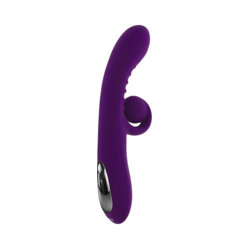 Playboy Curlicue Spiral Rabbit Vibrator – Dual Motor, Waterproof, Acai - Image 4