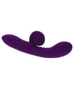 Playboy Curlicue Spiral Rabbit Vibrator – Dual Motor, Waterproof, Acai