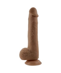 Selopa Natural Feel Flexskin Bendable Dildo With Moving Material 7 In. Dark