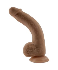 Selopa Natural Feel Flexskin Bendable Dildo With Moving Material 7 In. Dark