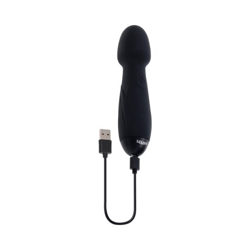 Selopa Power Trip Rechargeable Vibrating Wand Silicone Black - Image 7
