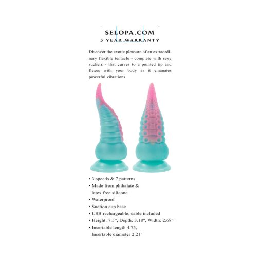Selopa Stuck On You Rechargeable Vibrating Dildo Silicone Multicolor - Image 9