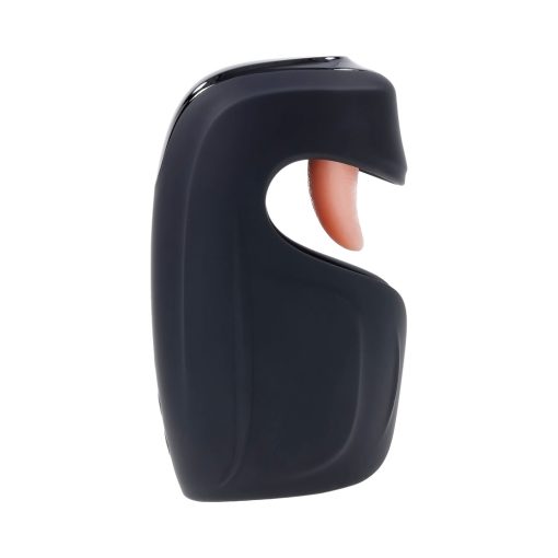 Zero Tolerance Lick The Tip Rechargeable Vibrating Thumping Stroker Silicone Black - Image 4
