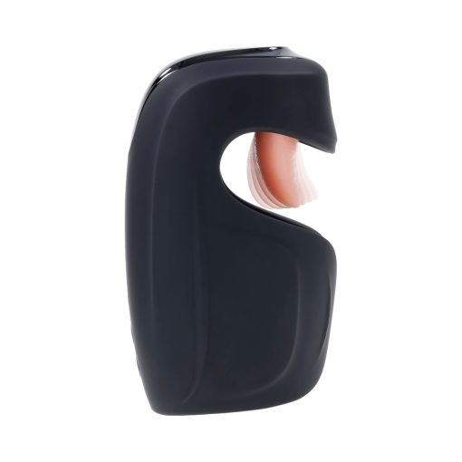 Zero Tolerance Lick The Tip Rechargeable Vibrating Thumping Stroker Silicone Black - Image 5