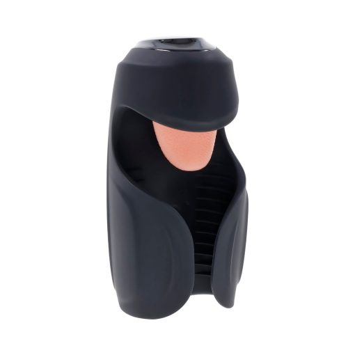Zero Tolerance Lick The Tip Rechargeable Vibrating Thumping Stroker Silicone Black - Image 6