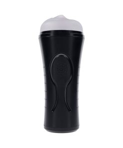 Zero Tolerance Hold Tight Rechargeable Vibrating Squeezeable Cannister Stroker Tpe Black/Clear