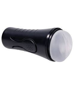 Zero Tolerance Hold Tight Rechargeable Vibrating Squeezeable Cannister Stroker Tpe Black/Clear