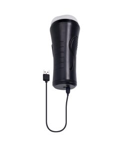 Zero Tolerance Hold Tight Rechargeable Vibrating Squeezeable Cannister Stroker Tpe Black/Clear
