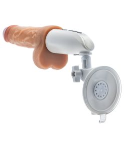 Dr. Skin Silicone Dr. Hammer Thrusting Dildo With Handle 7 In. Beige