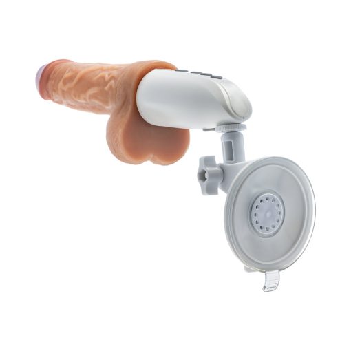 Dr. Skin Silicone Dr. Hammer Thrusting Dildo With Handle 7 In. Beige - Image 7