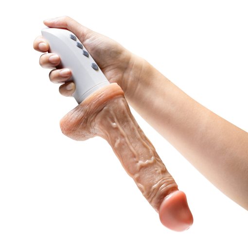 Dr. Skin Silicone Dr. Hammer Thrusting Dildo With Handle 7 In. Beige - Image 8