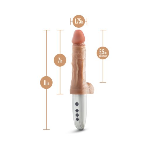 Dr. Skin Silicone Dr. Hammer Thrusting Dildo With Handle 7 In. Beige - Image 10