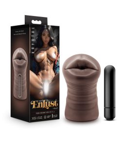 Enlust Krystal Vibrating Stroker Brown
