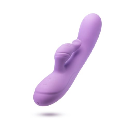 Blush Evelyn Rabbit Vibrator – RumbleTech Dual Stim (Purple, Waterproof) - Image 4