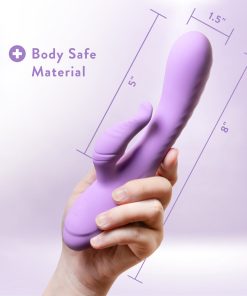 Blush Evelyn Rabbit Vibrator – RumbleTech Dual Stim (Purple, Waterproof)