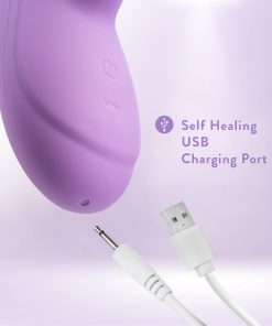 Blush Evelyn Rabbit Vibrator – RumbleTech Dual Stim (Purple, Waterproof)