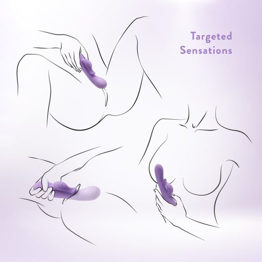 Blush Evelyn Rabbit Vibrator – RumbleTech Dual Stim (Purple, Waterproof) - Image 10