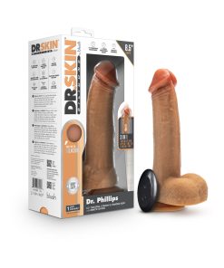 Dr. Skin Silicone Dr. Phillips Thrusting Dildo 8.5 In. Tan