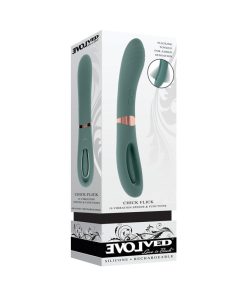Evolved Chick Flick Rechargeable Vibrator With Flicker Silicone Mint