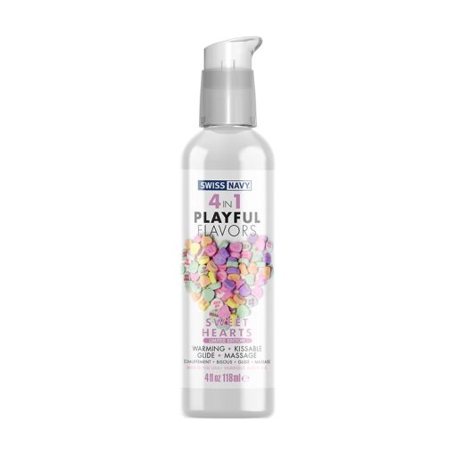 Swiss Navy 4 In 1 Playful Flavors Limited Edition Sweet Hearts 4 Oz.