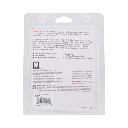 Tantus On The Go Silicone Packer Amethyst (Clamshell) - Image 7